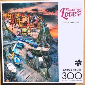 300 Piece “Cinque Terre Skies” Buffalo Puzzle